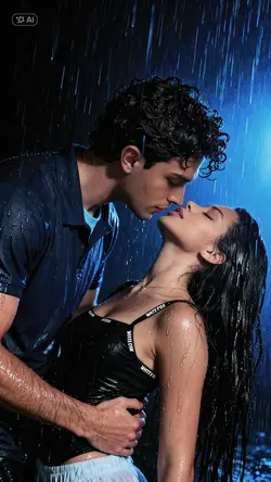 Rain couple photosho