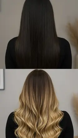 Before after hair 