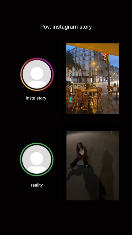 insta story vs real