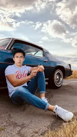 Selfie white car pro