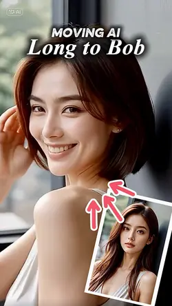 1photo📷AI✂️ロングからボブ