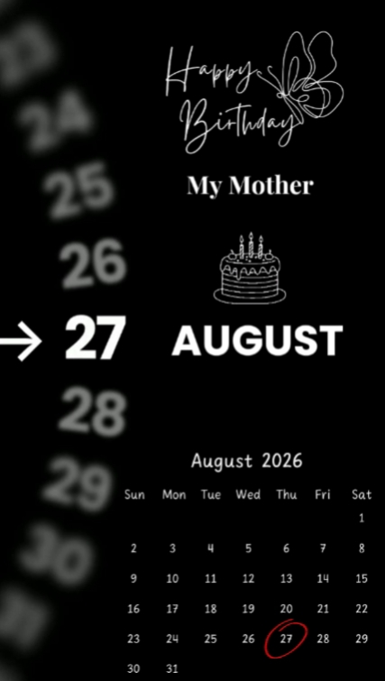 Hbd mom 27 august 