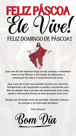 FELIZ PÁSCOA.....
