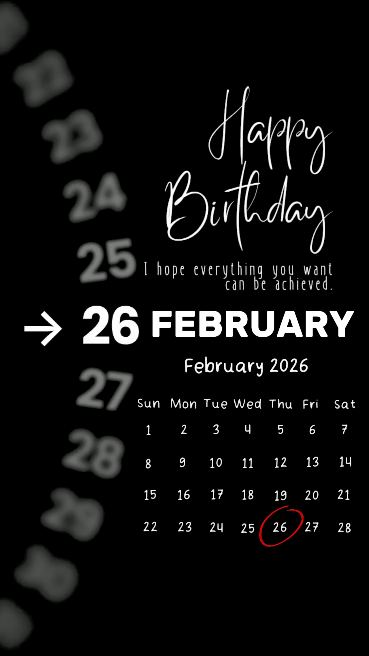 HBD 26 FEBRUARY