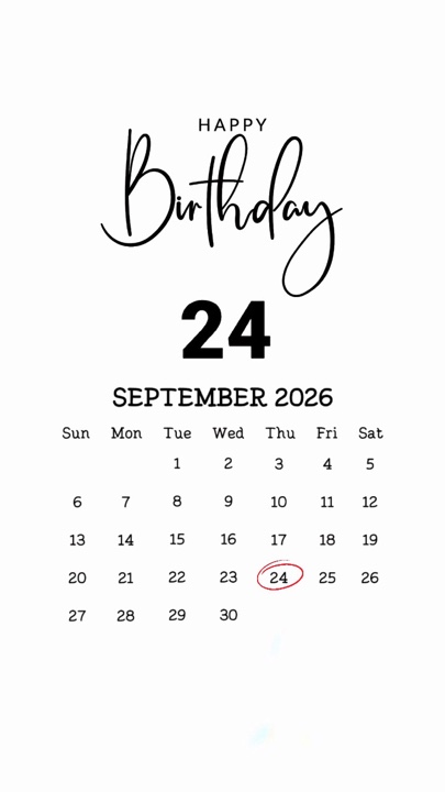 BIRTHDAY 24 SEPTEMB