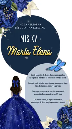 Invitación 15 azul