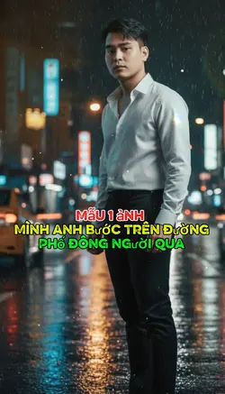 Mình anh bước