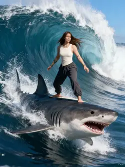 Surfing Great White