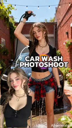 Car wash photoshoot