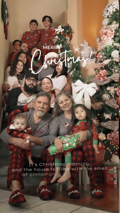 Familia navideña con