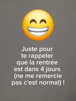 Rentrée dans 5 jours