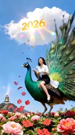 2026 Peacock flying