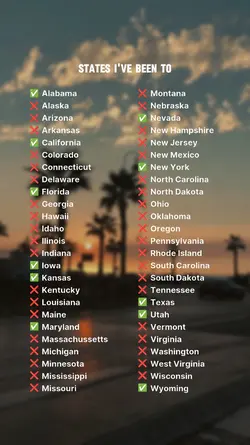 States I've been to