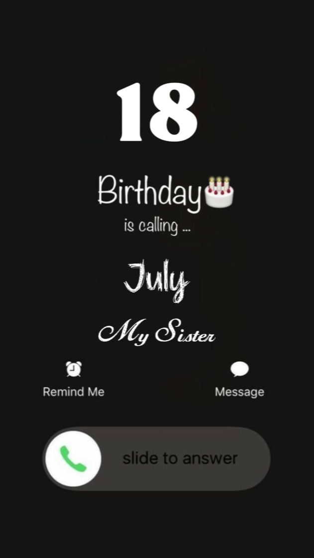 HBD SISTER 18 JULY