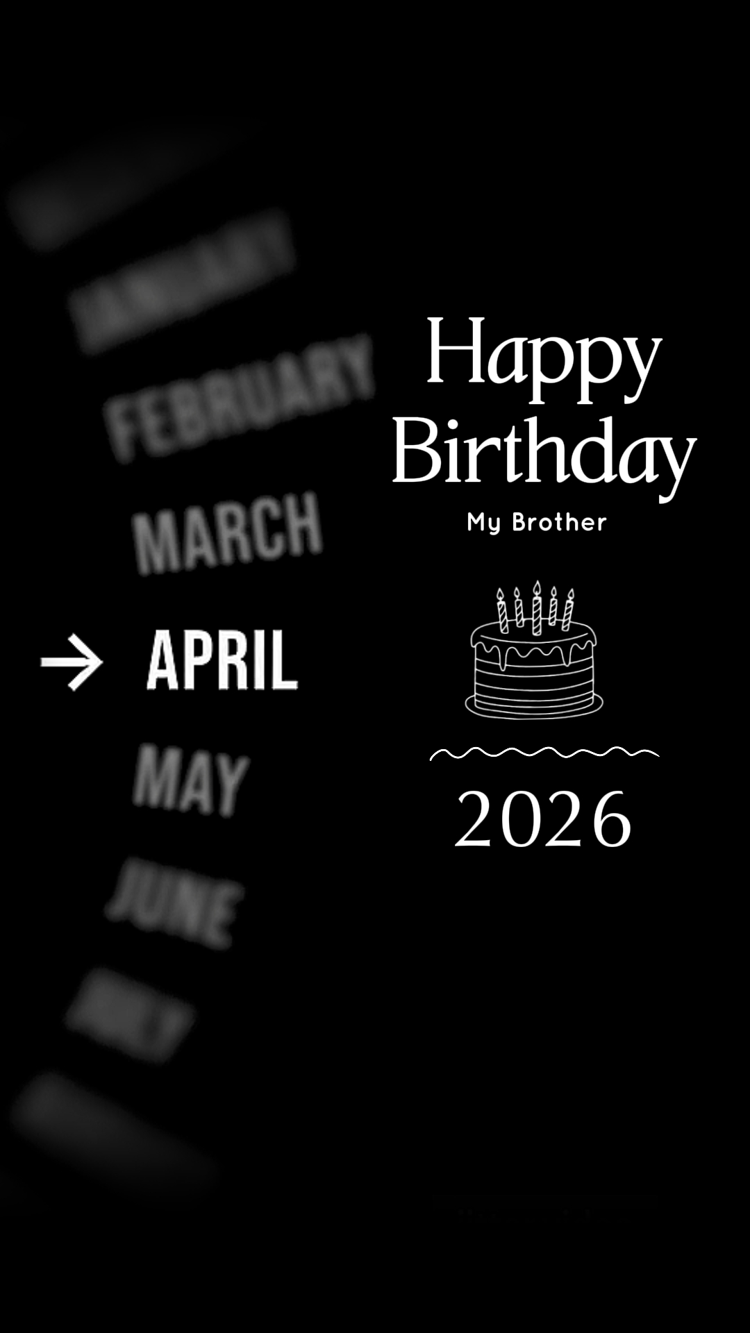 HBD BROTHER APRIL