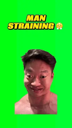 Man straining