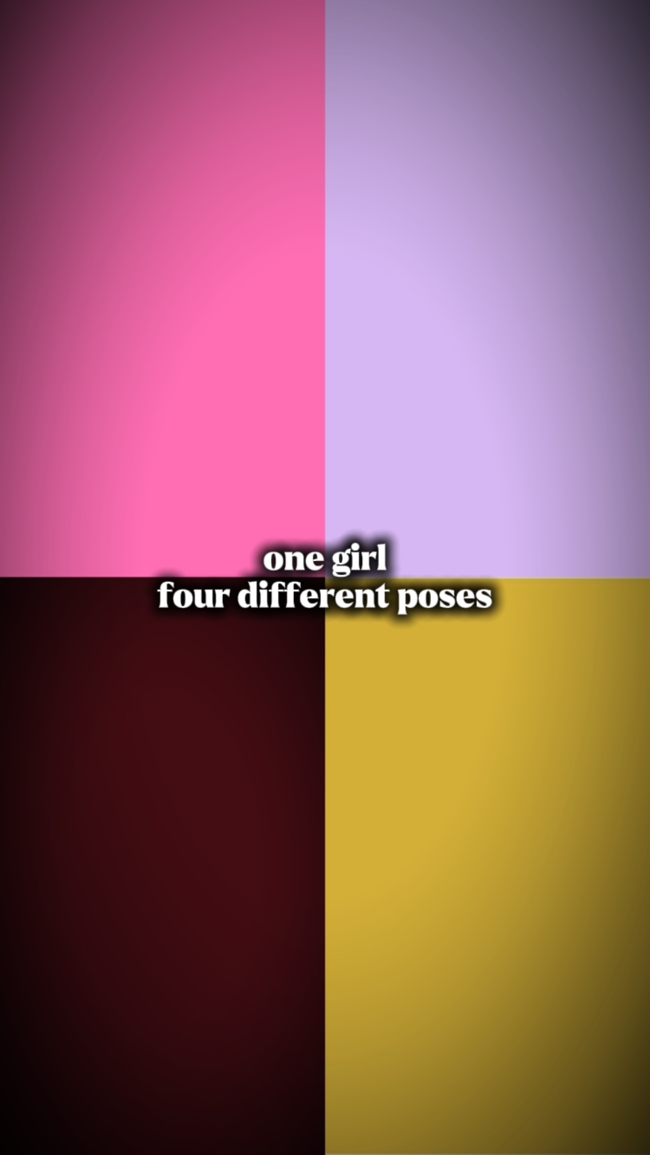Quatre poses différentes