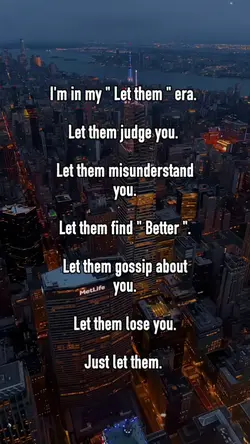 I'm in my " let them