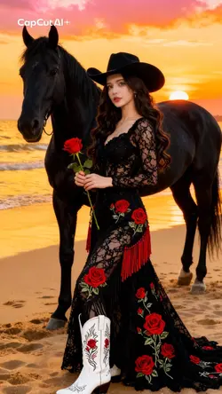 Horseback riding sun