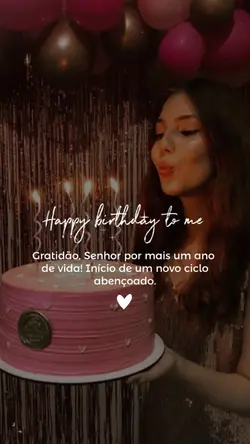 Parabéns pra mim🤍