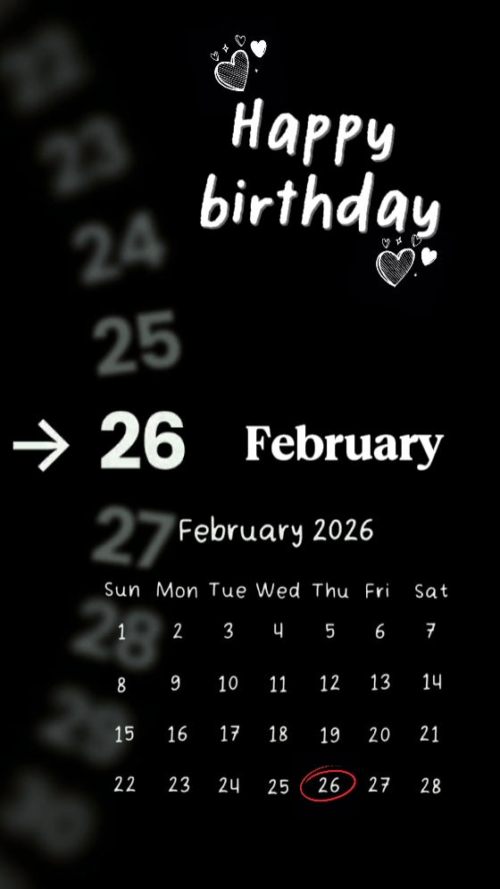 HBD 26 FEBRUARY 
