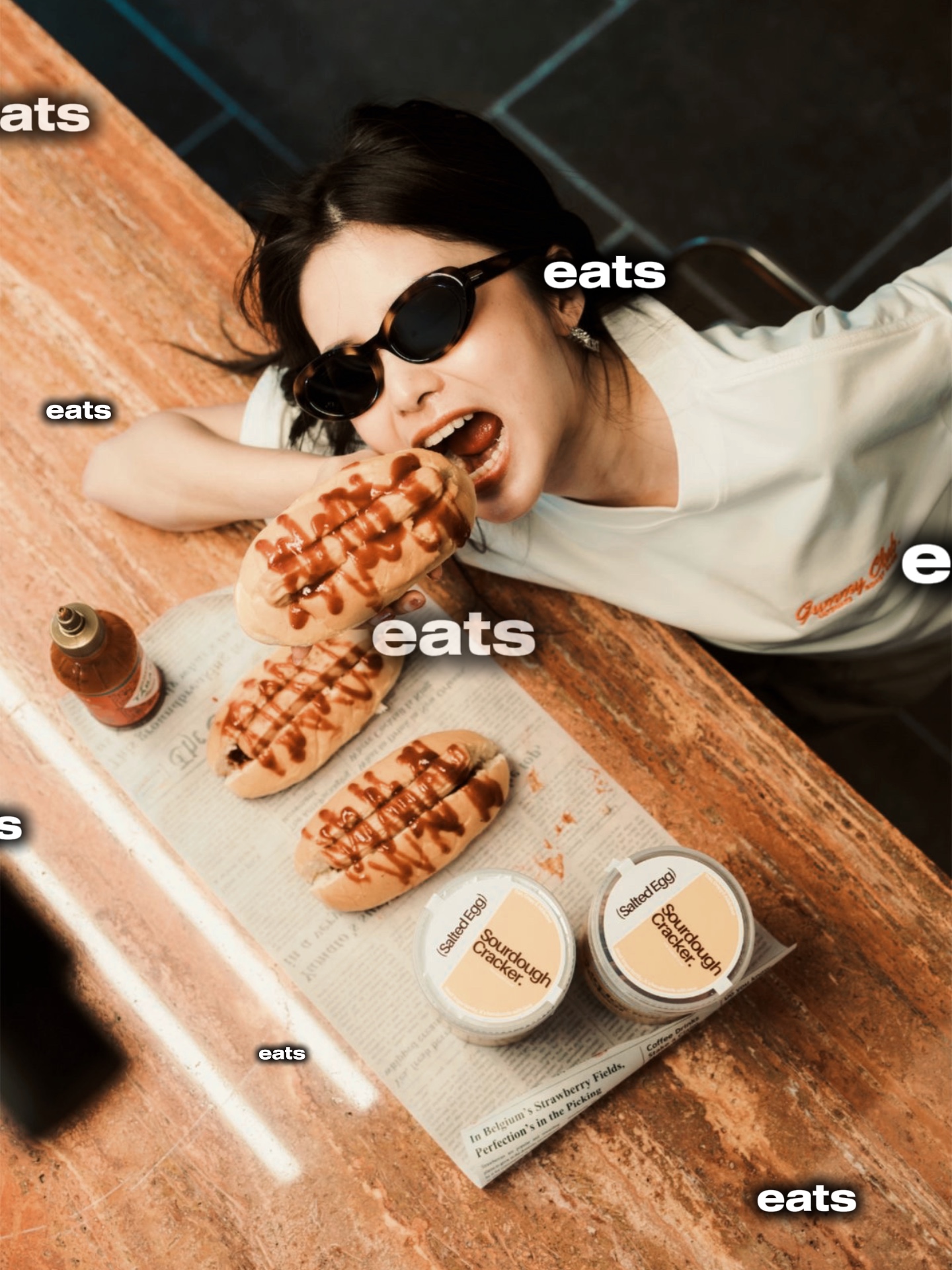 Eu gosto de comer