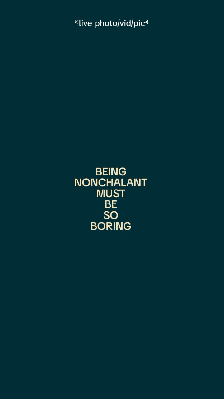 Être nonchalant doit