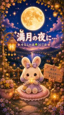 ゆるふわ森🌳30丁目🌕満月の夜にミニうさ