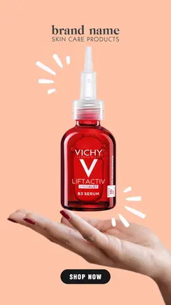 skincare products ad