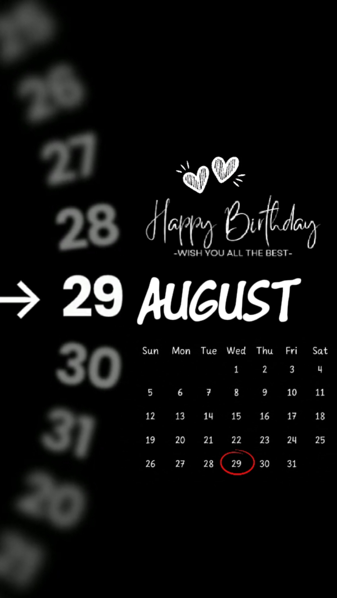BIRTHDAY 29 AUGUST