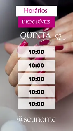 Horários de quinta 