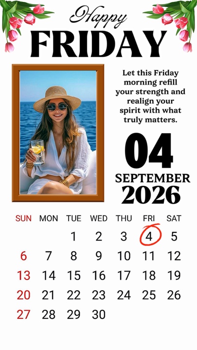 Friday 4 Sept 2026