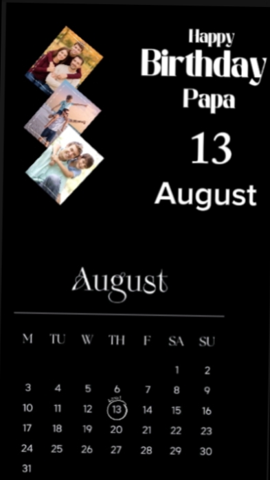 HBD Papa 13 August