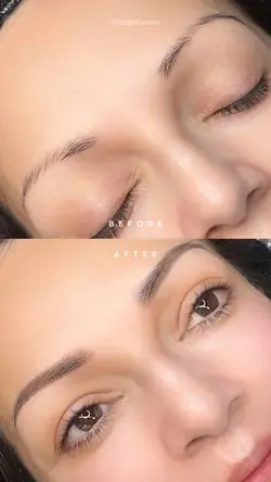 Before after brows