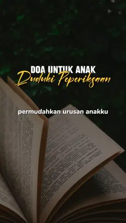 doa anak nak periksa