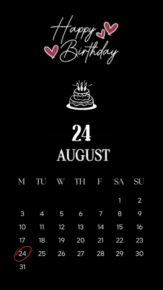birthday 24 August 