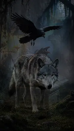Ravens & wolf