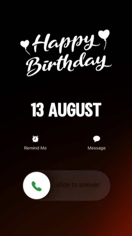 ANNIVERSAIRE LE 13 AOÛT