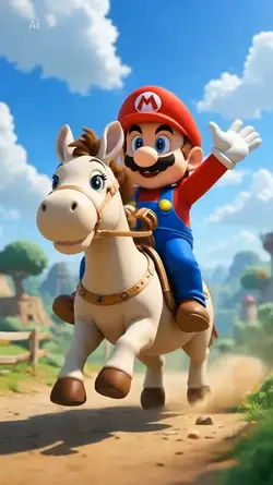 horse and mario