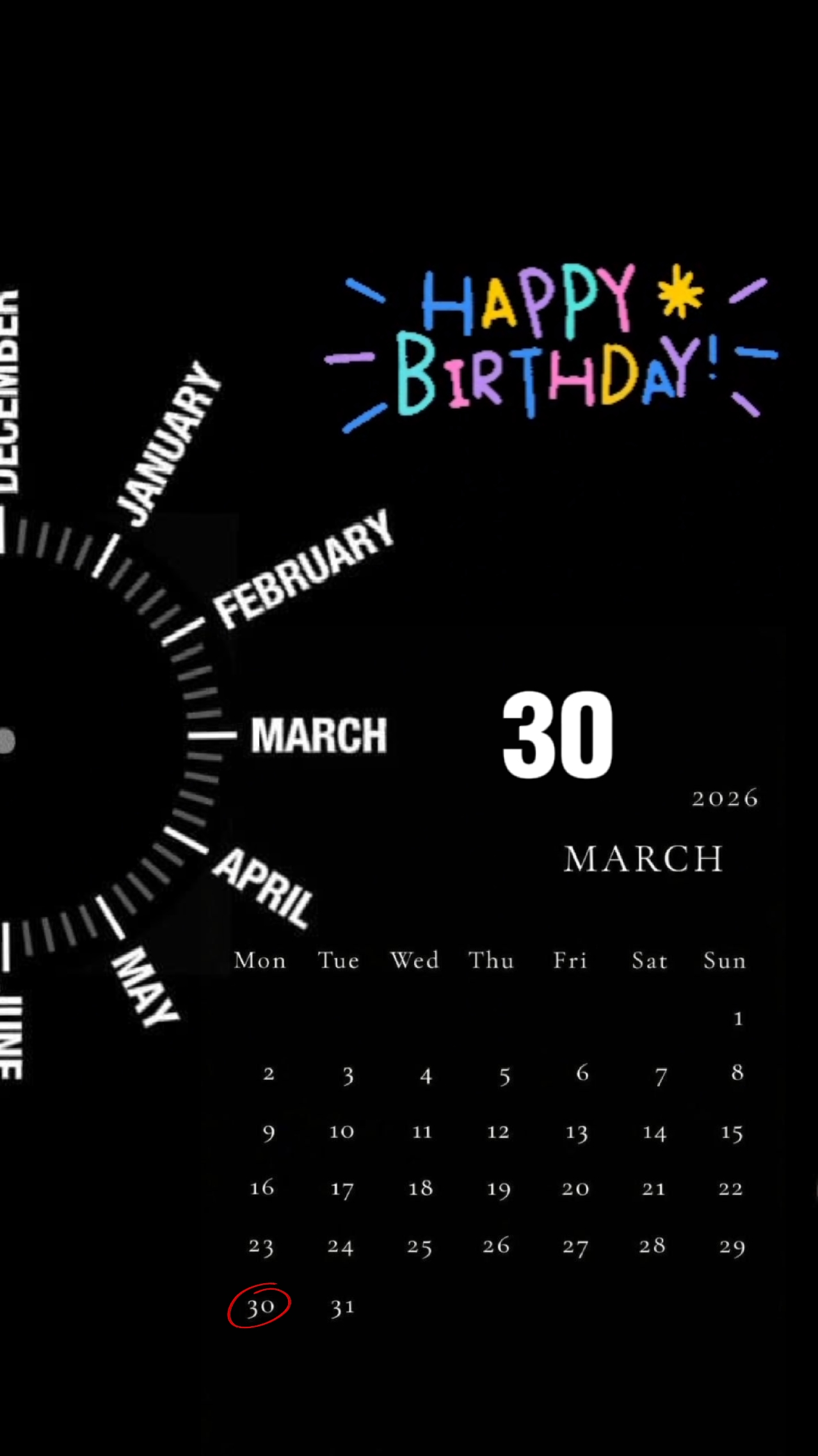 HBD 30 MARET