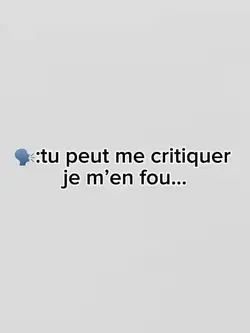 Critique et tu verra