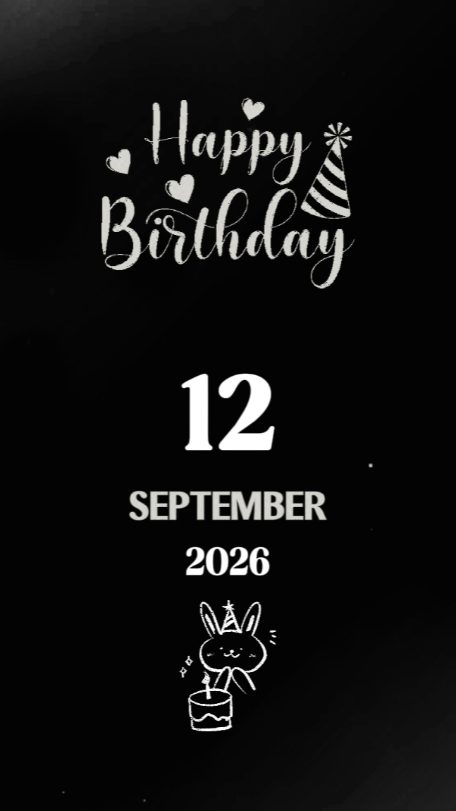 12 SEPTEMBER BDAY