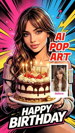 Birthday pop Art