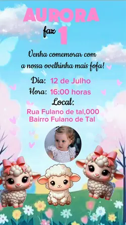 Convite ovelhinha 