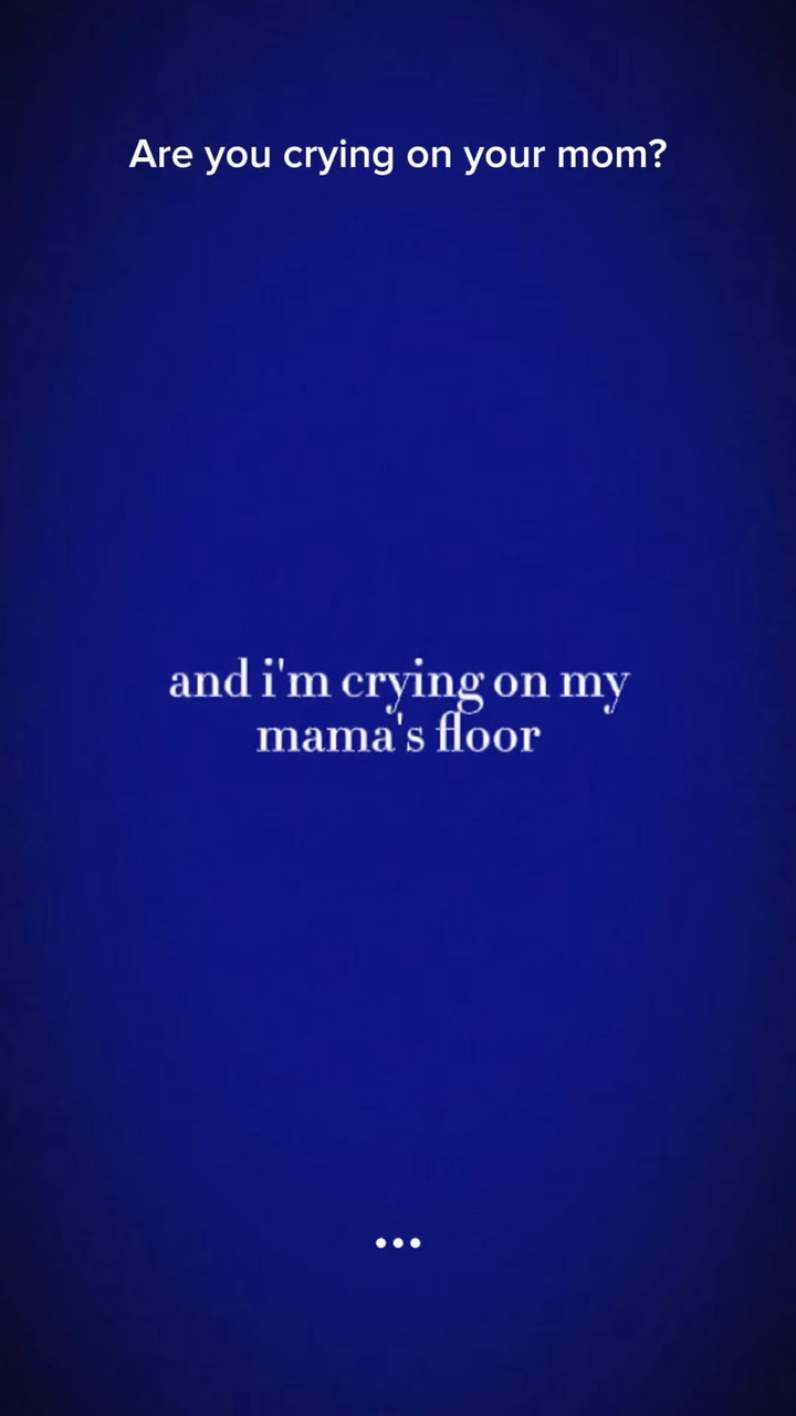 Crying on mama