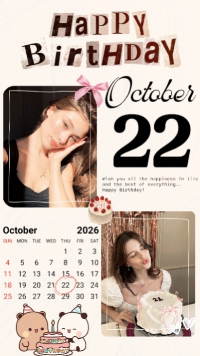 BIRTHDAY 22 OCTOBER 