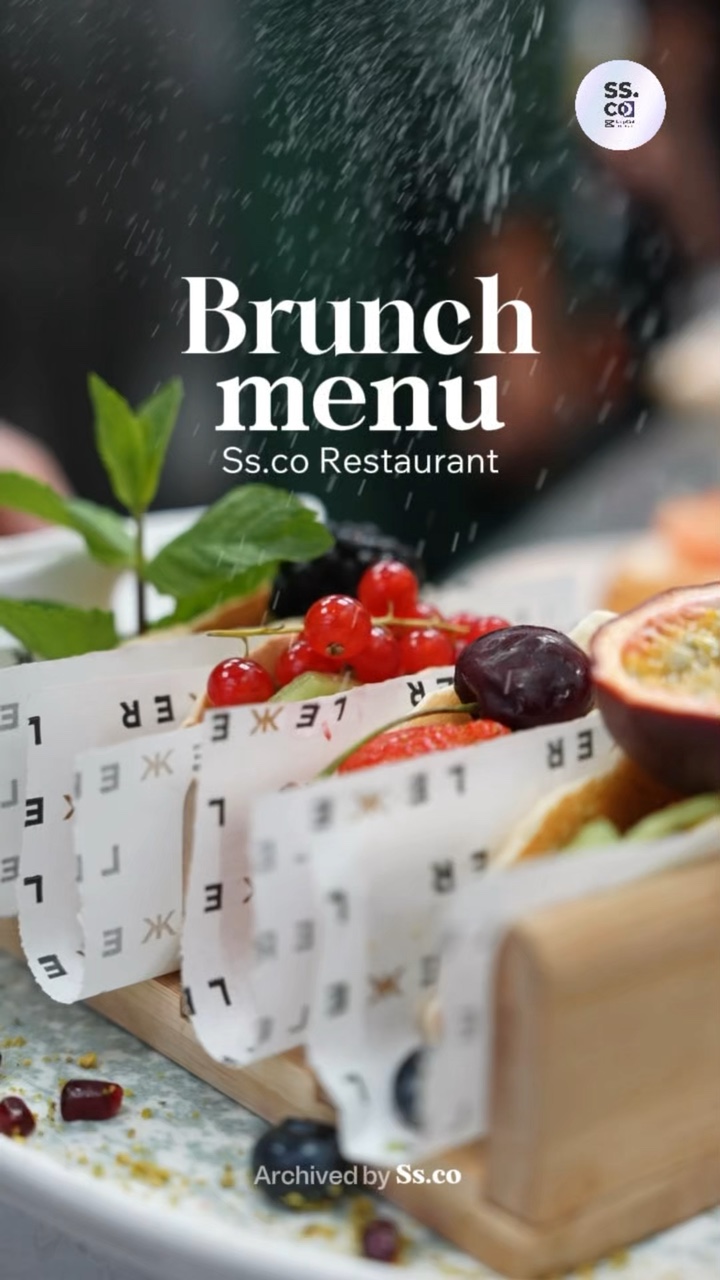 Menú De Comida Brunch