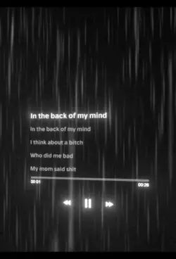 back of my mind