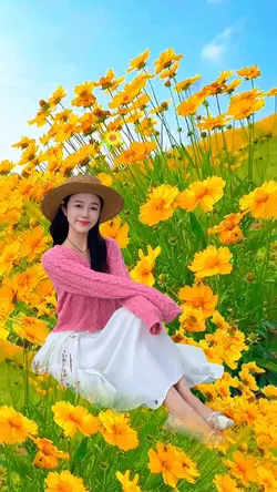 In the flowers