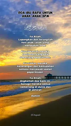 Doa utk anak SPM
